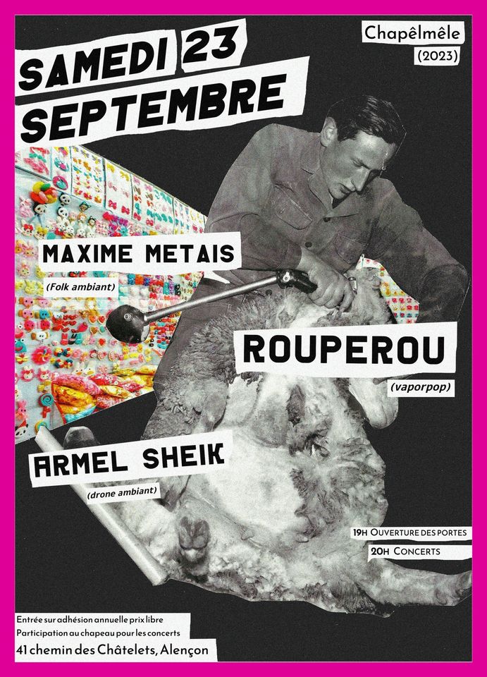 image from [Concert] ROUPEROU (Psych pop) - MAXIME METAIS (Folk ambiant) - ARLEM SHEIKH (Noise)